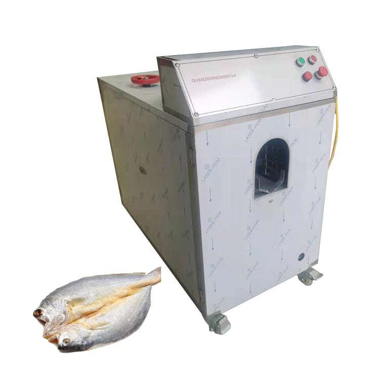 Commercial automatic fish-killing machine for scaling and gutting